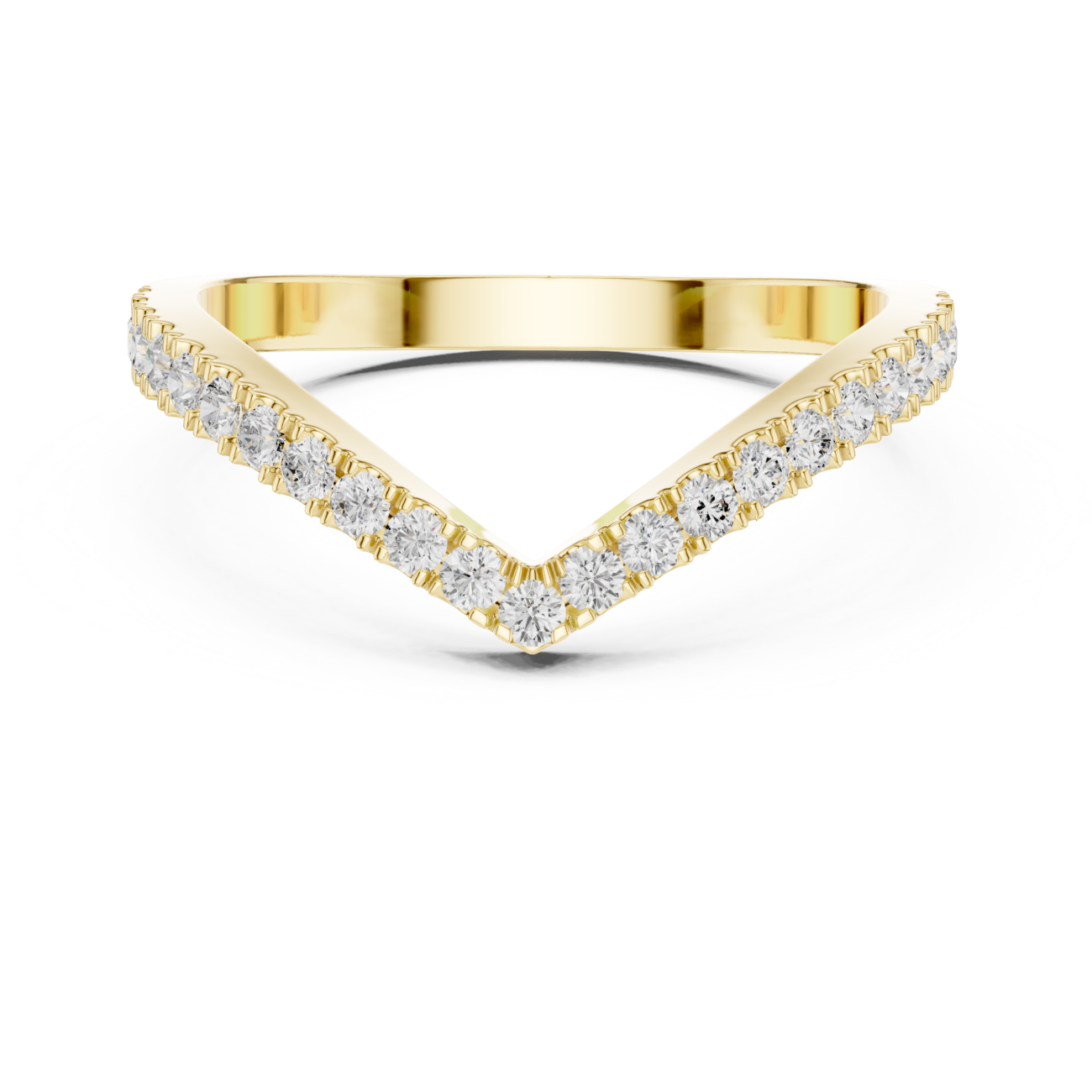 Gem Curved Gold Ring