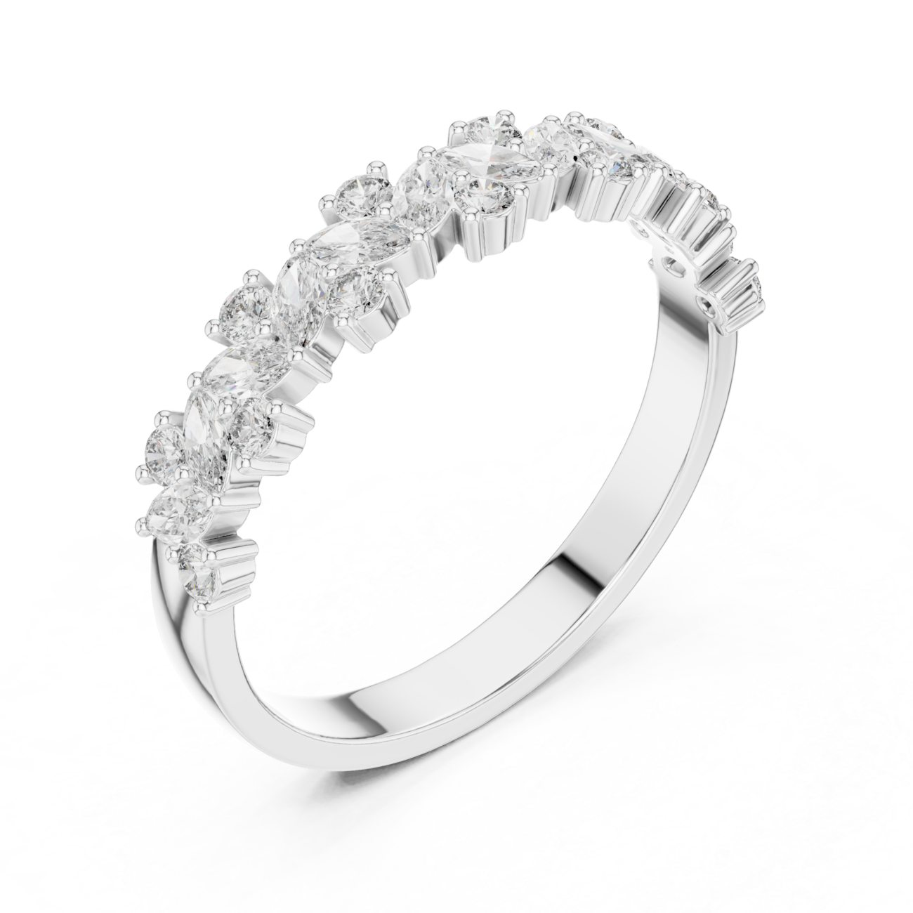 Gem Marquise White Ring