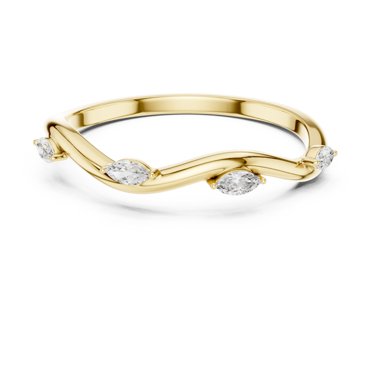 Gem Thea Cut Curved Ring