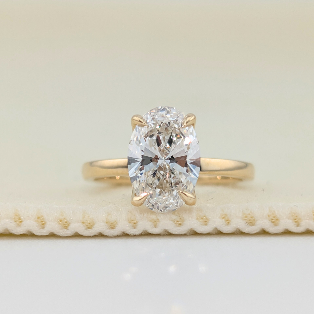 oval diamond hidden halo ring oval diamond hidden halo ring