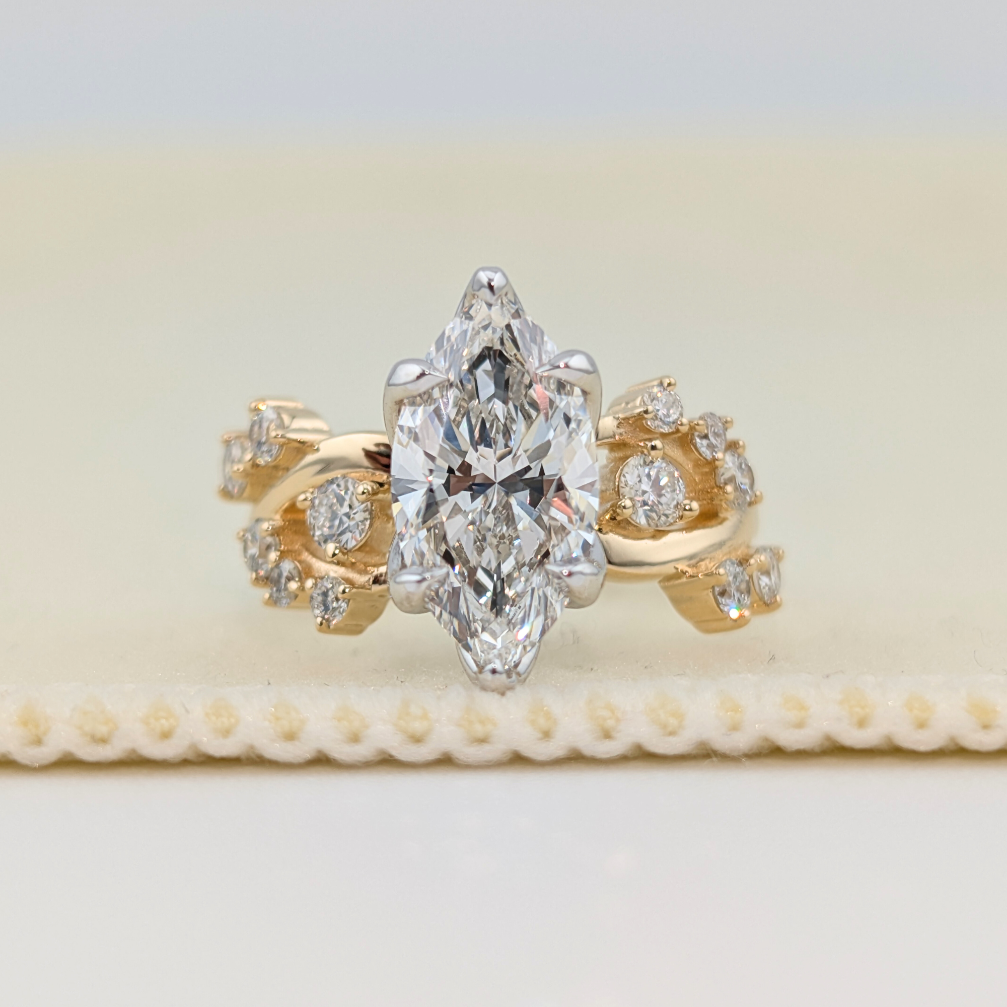 Marquise diamond engagement ring
