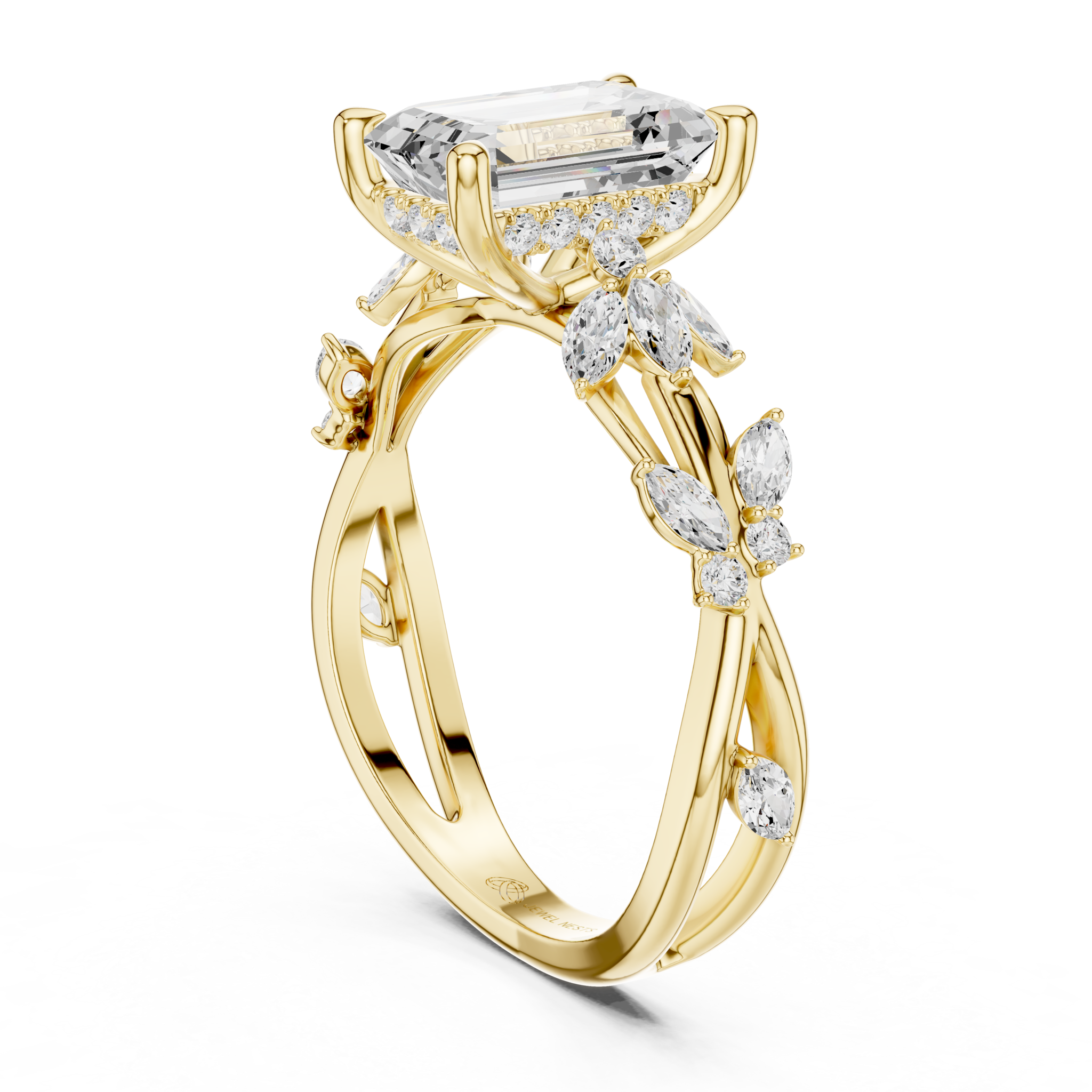 Emerald diamond engagement ring Emerald diamond engagement ring