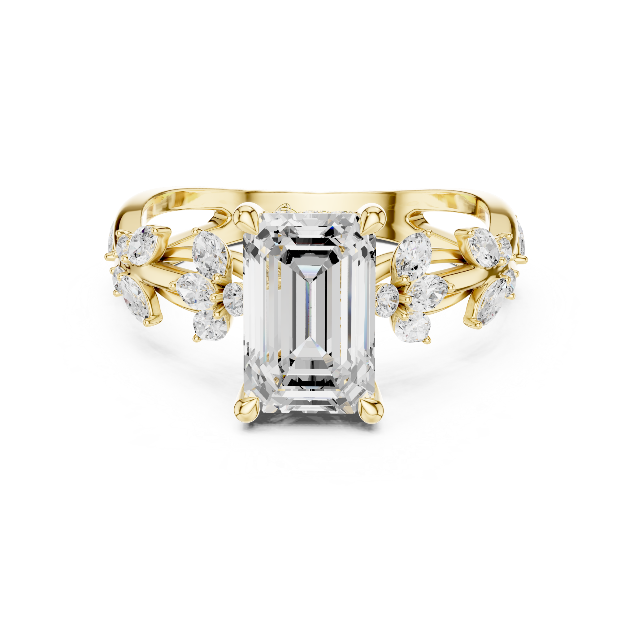 Emerald diamond engagement ring Emerald diamond engagement ring