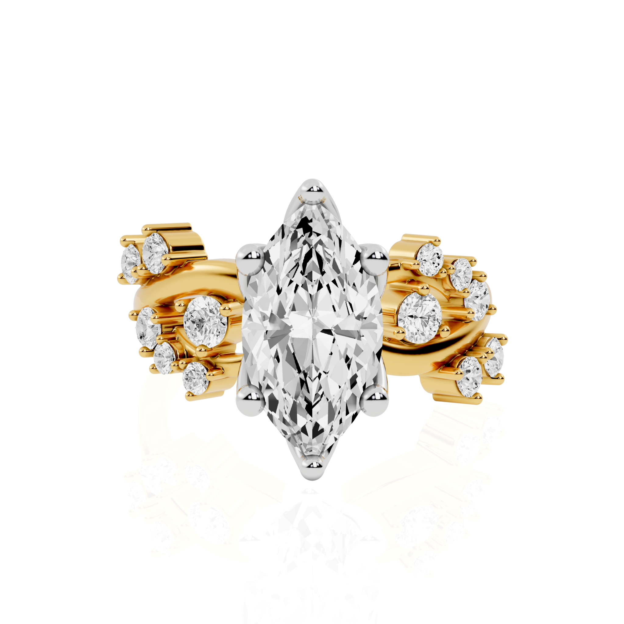 Marquise diamond engagement ring